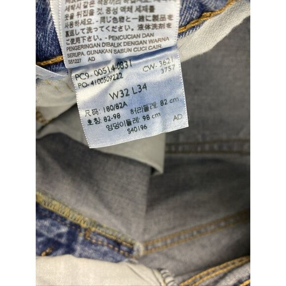 Levis 514 Straight Leg Jeans Men's 32x34 Medium Wash Blue Denim - Picture 10 of 10